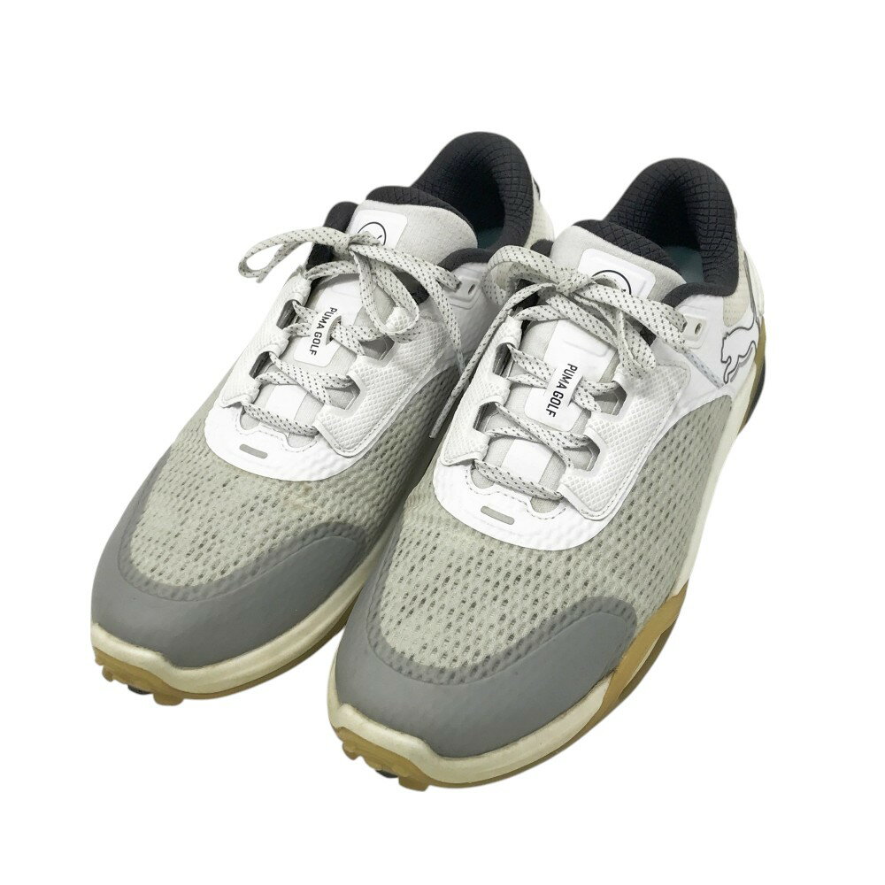 PUMA GOLF プーマゴルフ 310249-03 NITRO スパイクレゴルフシューズ ホワイト系 27.5 【中古】ゴルフウェア メンズ