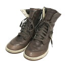 DIESEL ディーゼル ハイカット スニーカー レザー ブラウン系 27 【中古】メンズ