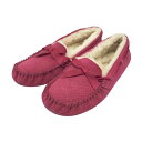 UGG australia アグ オーストラリア 1007575 ダコタ エキゾチック スケールズ スエード ボア モカシン リボン ピンク系 26cm 【中古】レディース