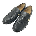 GUCCI グッチ 714680 キルト付 ローファー ブラック系 7 【中古】メンズ