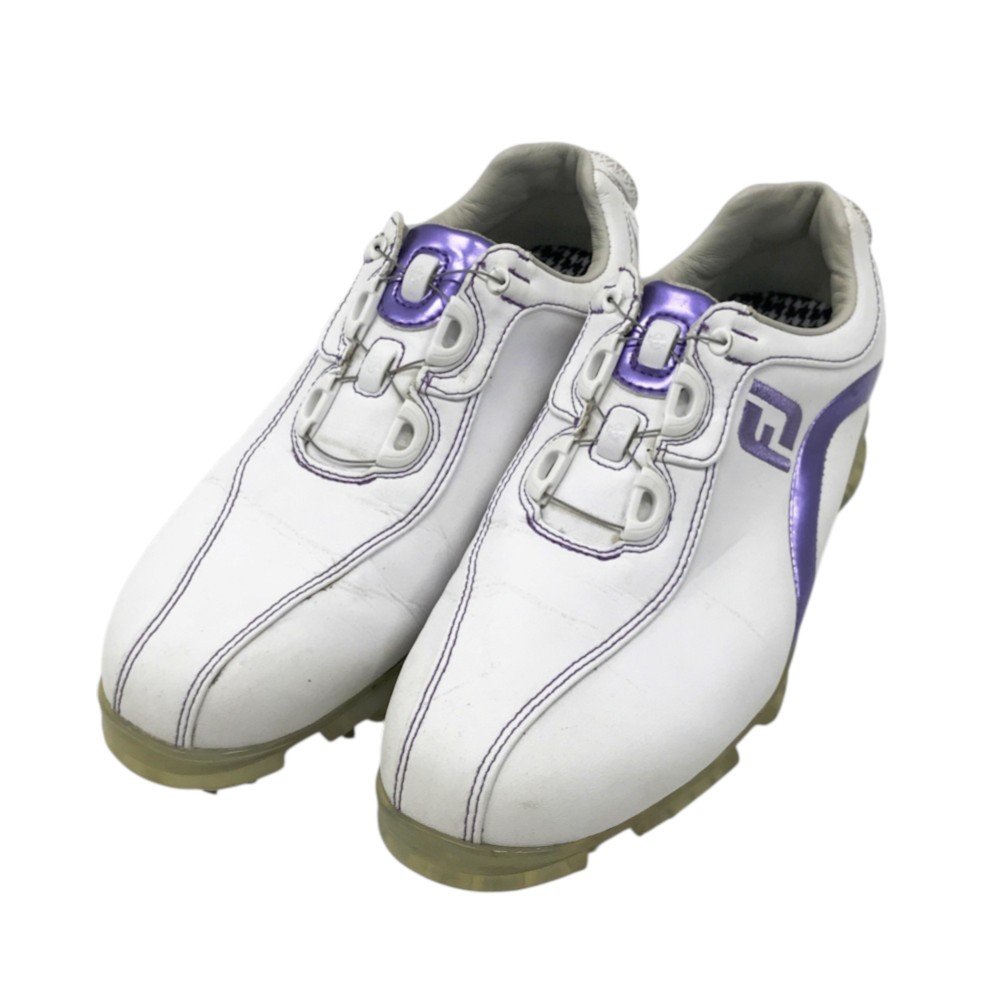 FOOT JOY フットジョイ 93825J ReelFit Boa スパイク ゴルフシューズ ホワイト系 22.5 【中古】ゴルフウェア レディース