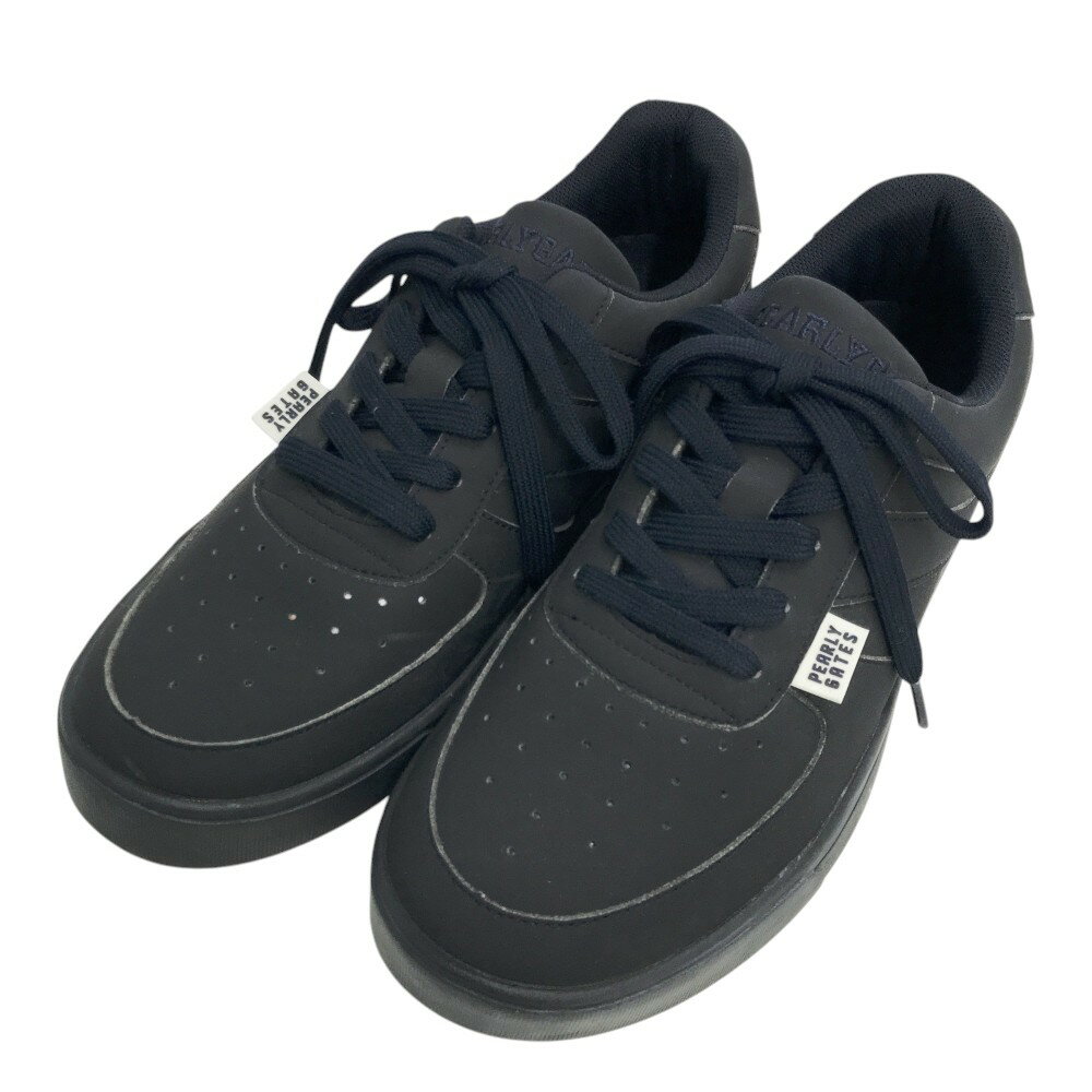 PEARLY GATES パーリーゲイツ 053-9992303 ローカットスパイクシューズ ブラック系 26 【中古】ゴルフウェア メンズ