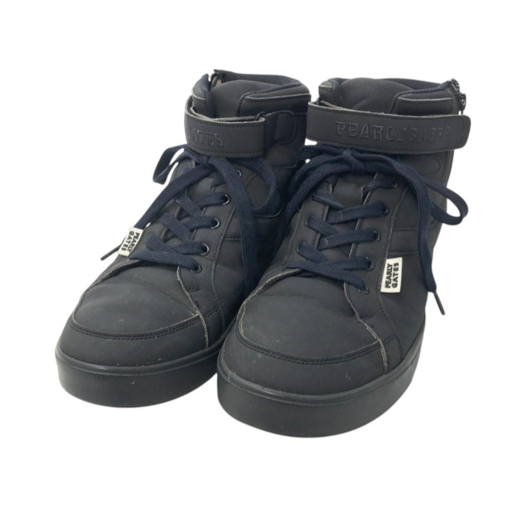 PEARLY GATES パーリーゲイツ 053-1992301 ミドルカット ゴルフシューズ ネイビー系 27.0cm 【中古】ゴルフウェア メンズ