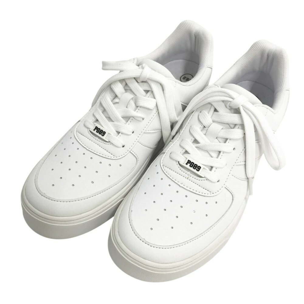 PEARLY GATES パーリーゲイツ 053-8992601 ローカット ゴルフシューズ ホワイト系 26.0 【中古】ゴルフウェア メンズ
