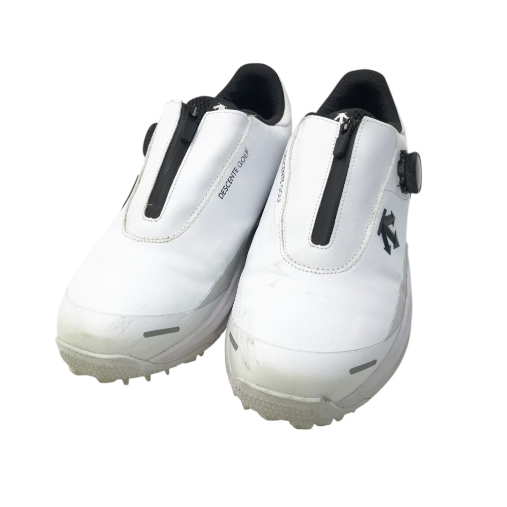 DESCENTE GOLF デサントゴルフ 2024年モデル スパイクレスシューズ BOA R90 ホワイト系 27 【中古】ゴルフウェア メンズ