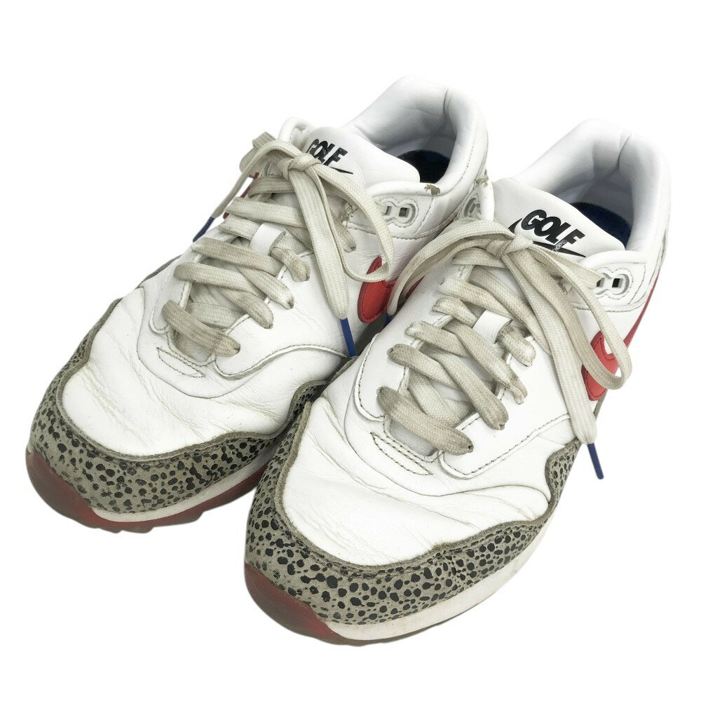 NIKE GOLF ナイキゴルフ BQ4804-101 AIR MAX 1 G SAFARI ゴルフシューズ ホワイト系 26.5cm 【中古】ゴルフウェア メ...