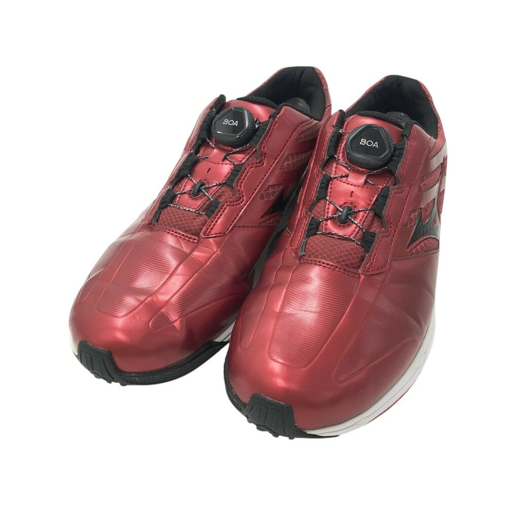 MIZUNO GOLF ミズノゴルフ 51GM187062 WAVE CADENCE BOA ゴルフシューズ レッド系 27cm 【中古】ゴルフウェア メンズ