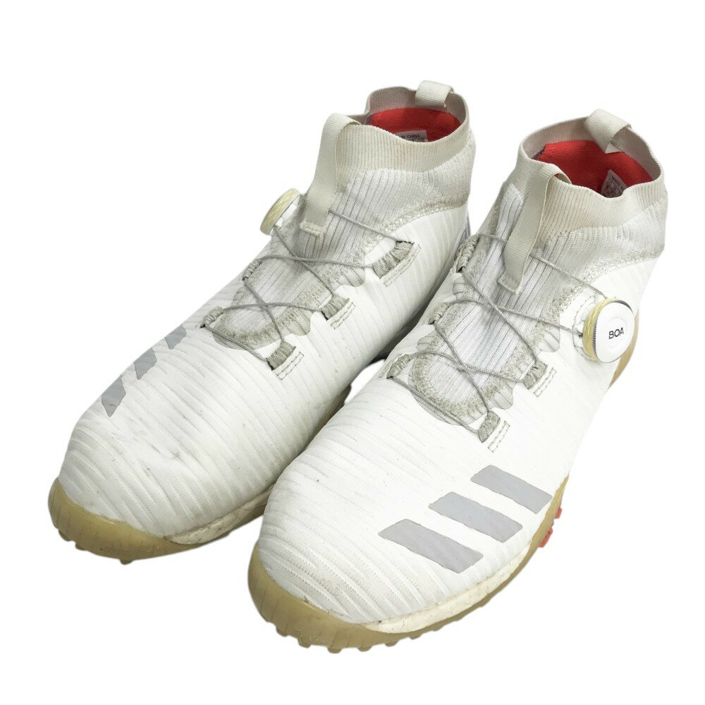 ADIDAS GOLF アディダスゴルフ EE9106 スパイクレスシューズ コードカオス BOA ホワイト系 25.5 【中古】ゴルフウェア メンズ
