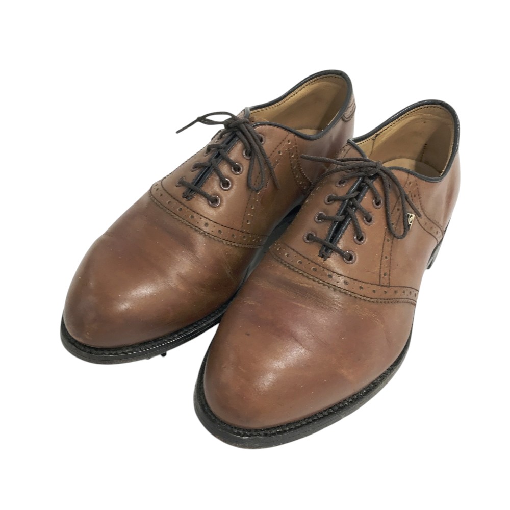 DUNLOP ダンロップ 140212 ゴルフシューズ ブラウン系 25.0 【中古】ゴルフウェア メンズ