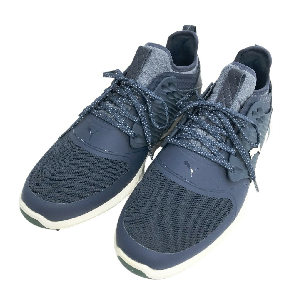 PUMA GOLF プーマゴルフ 193402-01 IGNITE PWRADAPT ゴルフシューズ ネイビー系 27cm 【中古】ゴルフウェア メンズ