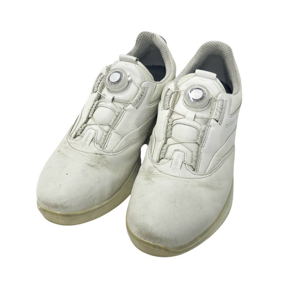 ecco エコー 102954 60616 S-THREE BOA スパイクレス ゴルフシューズ ホワイト系 EU41 【中古】ゴルフウェア メンズ