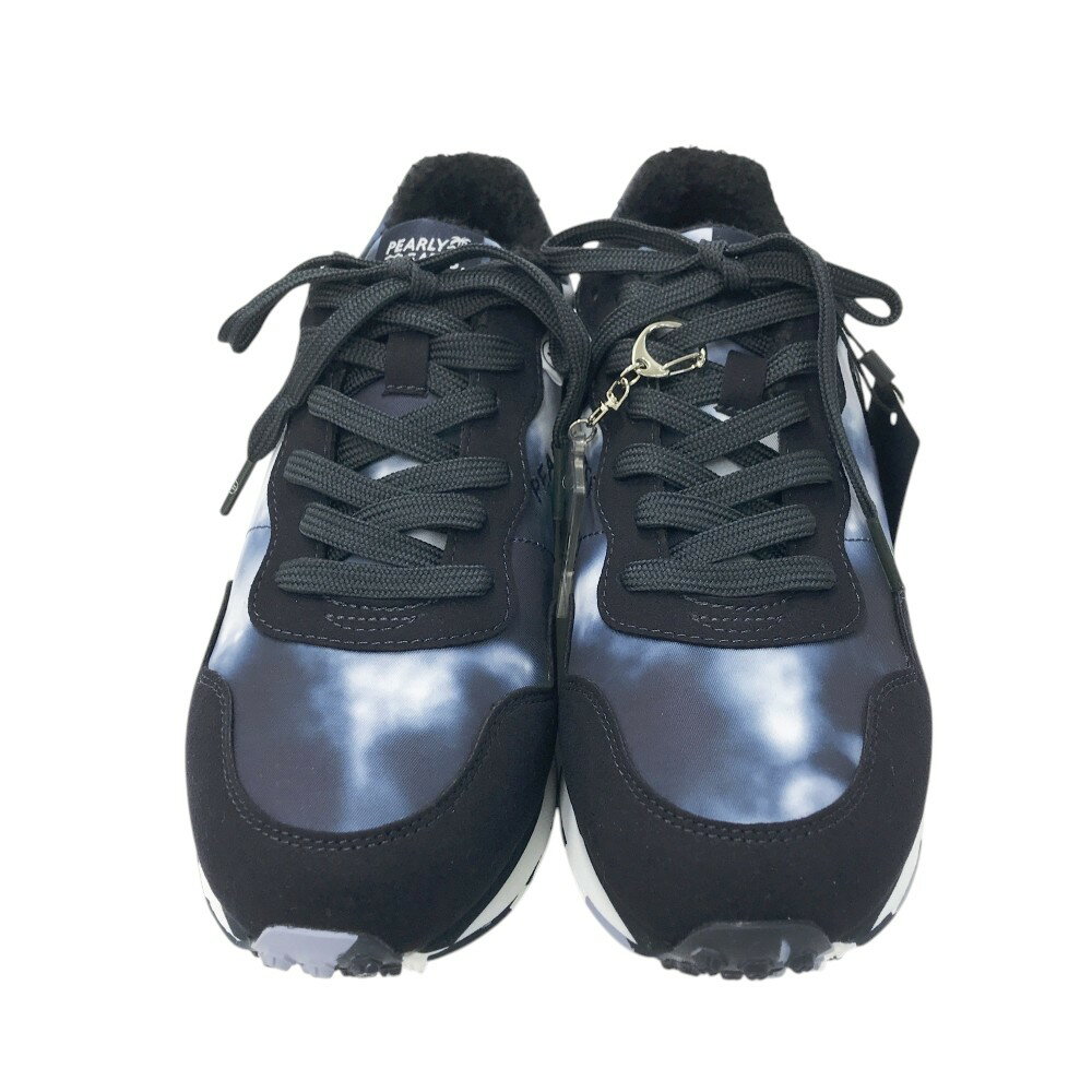 PEARLY GATES パーリーゲイツ 2023年モデル 053-3192502 スパイクレス ゴルフ シューズ ニコちゃん タイダイ柄 ネイビー系 24 【中古】ゴルフウェア レディース