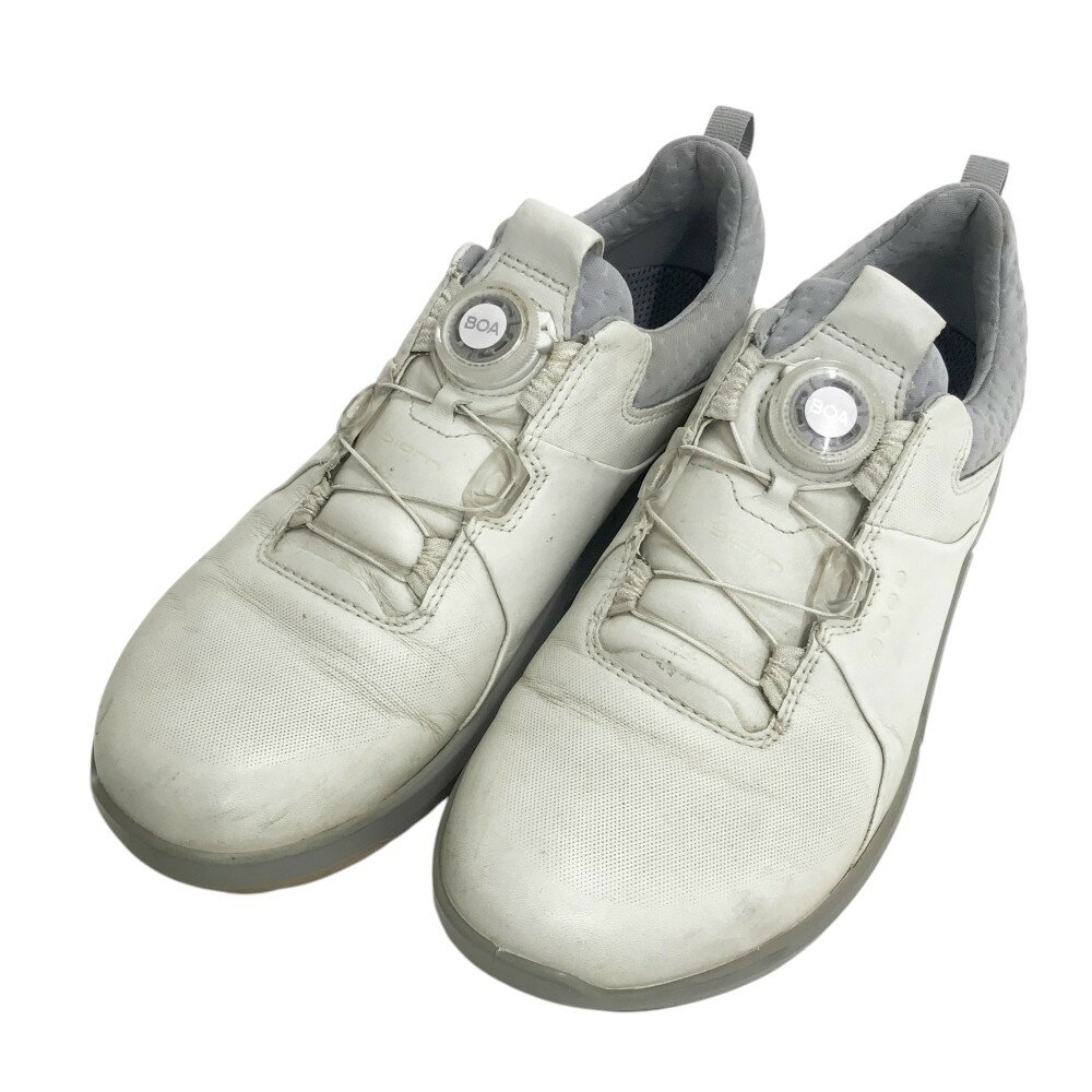 ecco エコー 108213 59021 BOA BIOM H4 スパイクレス ゴルフシューズ ホワイト系 EU39 【中古】ゴルフ..