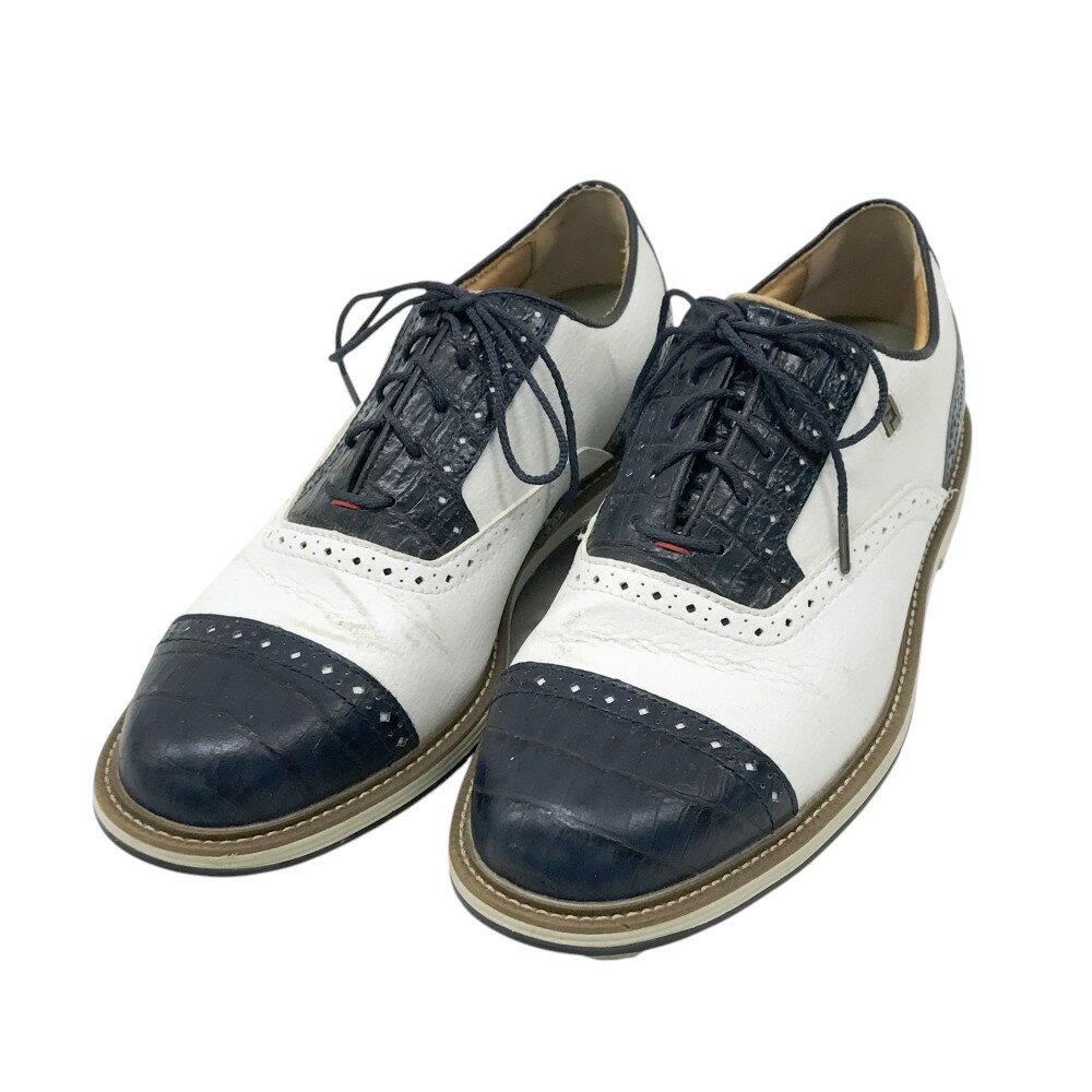 FOOT JOY フットジョイ 53929J ゴルフシューズ プレミア ターロウ ホワイト系 25.5 【中古】ゴルフウェア メンズ