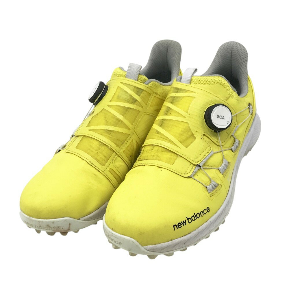NEW BALANCE GOLF ニューバランス UGH1001Y 2023年モデル スパイクレスゴルフシューズ イエロー系 27 【中古】ゴルフウェア メンズ