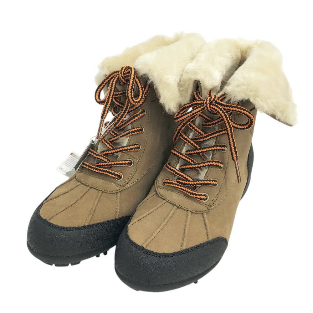 PEARLY GATES パーリーゲイツ 053-992007 内ボア スパイクショートブーツ ベージュ系 23.5cm 【中古】..