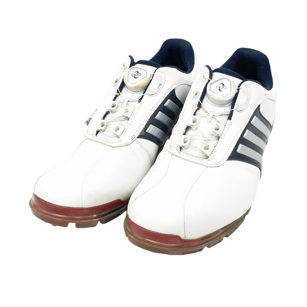 ADIDAS GOLF アディダスゴルフ Q44895 PURE METAL BOA ゴルフシューズ ホワイト系 26.5 【中古】ゴルフウェア メンズ
