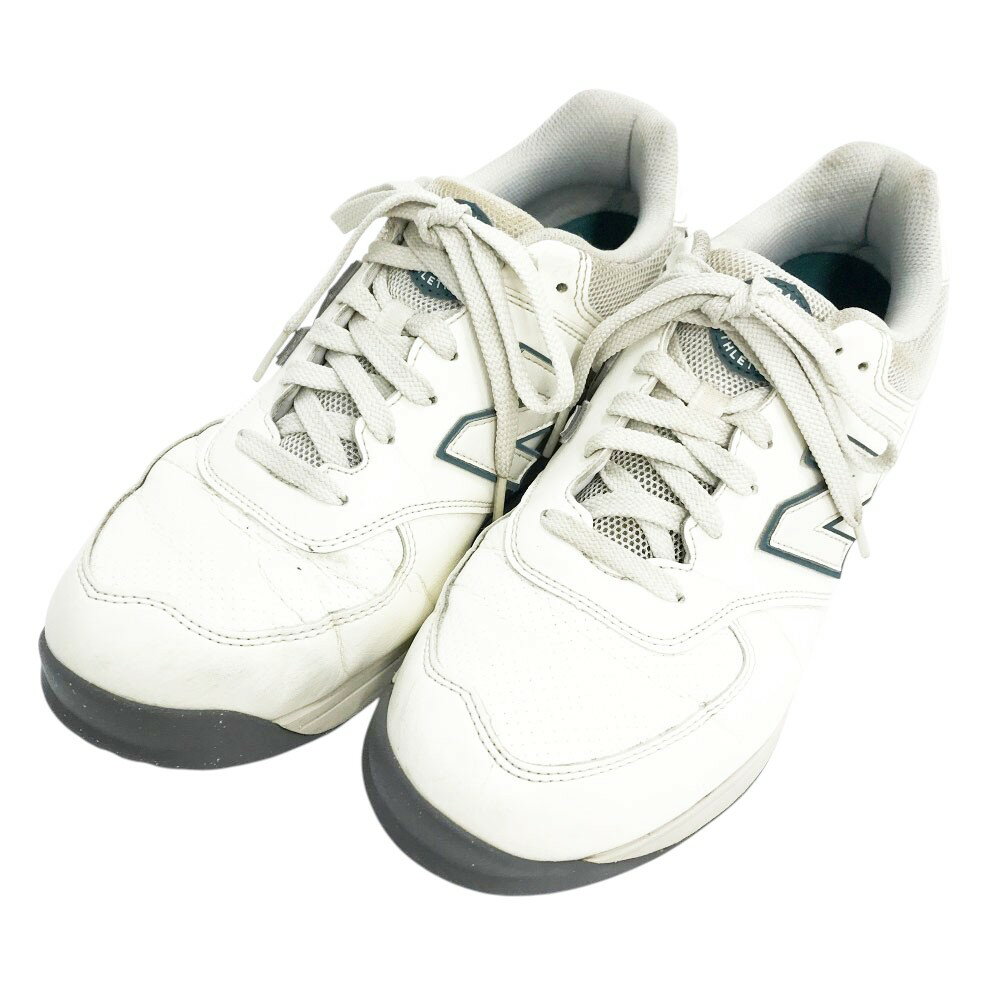 NEW BALANCE GOLF ニューバランス UGS574 W3 2023年モデル スパイクレス ゴルフシューズ ホワイト系 26.5cm 【中古】ゴルフウ...