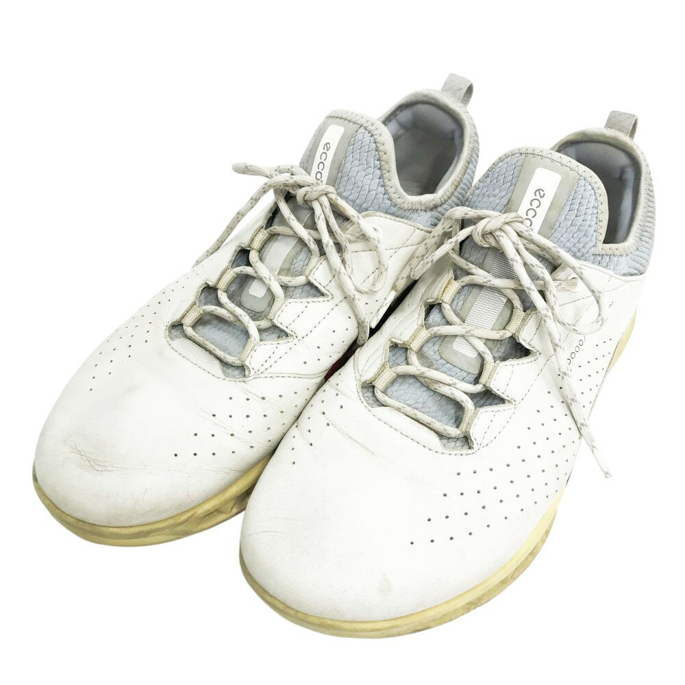 ecco エコー BIOM C4 スパイクレス ゴルフシューズ ホワイト系 EU 42 【中古】ゴルフウェア メンズ