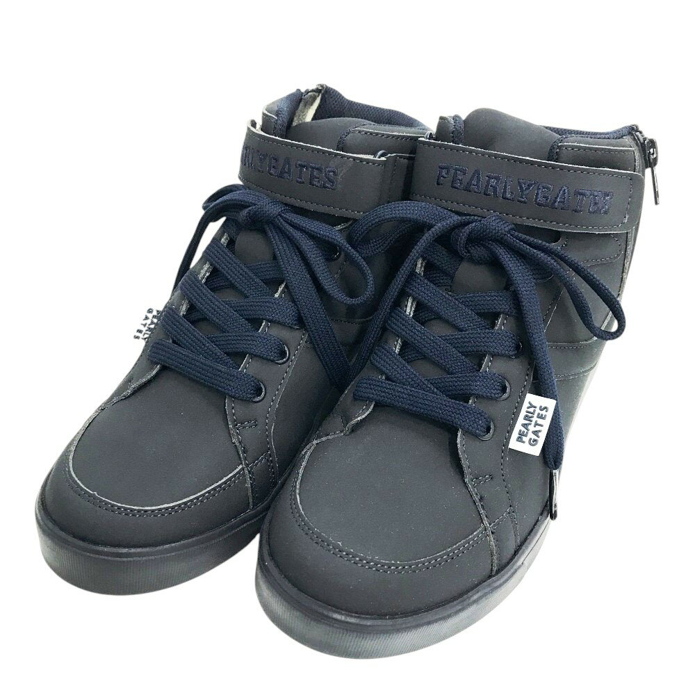 PEARLY GATES パーリーゲイツ 053-2992302 ハイカット ゴルフシューズ ネイビー系 23 【中古】ゴルフウ..