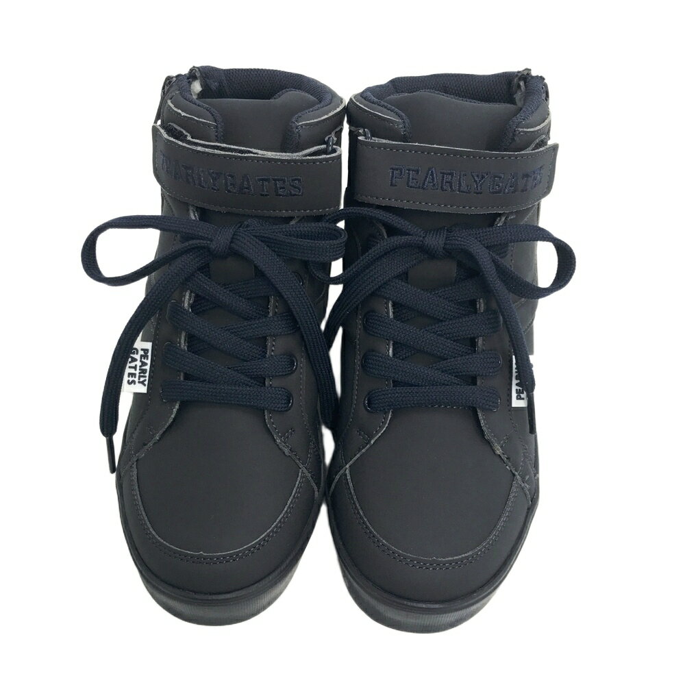 PEARLY GATES パーリーゲイツ 053-2992302 ゴルフシューズ ハイカット ネイビー系 22.5cm 【中古】ゴルフウェア レディース