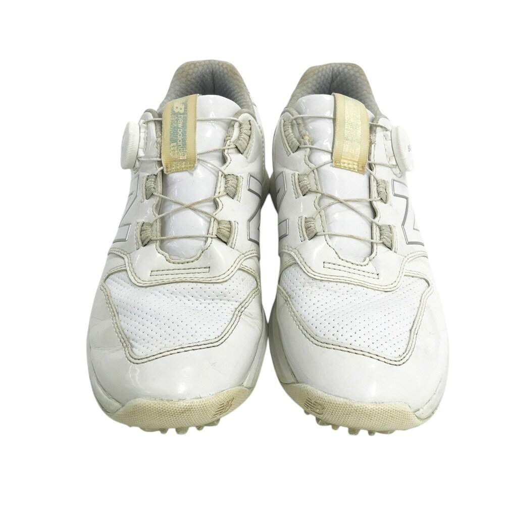 NEW BALANCE GOLF ニューバランス WGBS996W スパイクゴルフシューズ ホワイト系 23.5cm 【中古】ゴルフウェア レディース