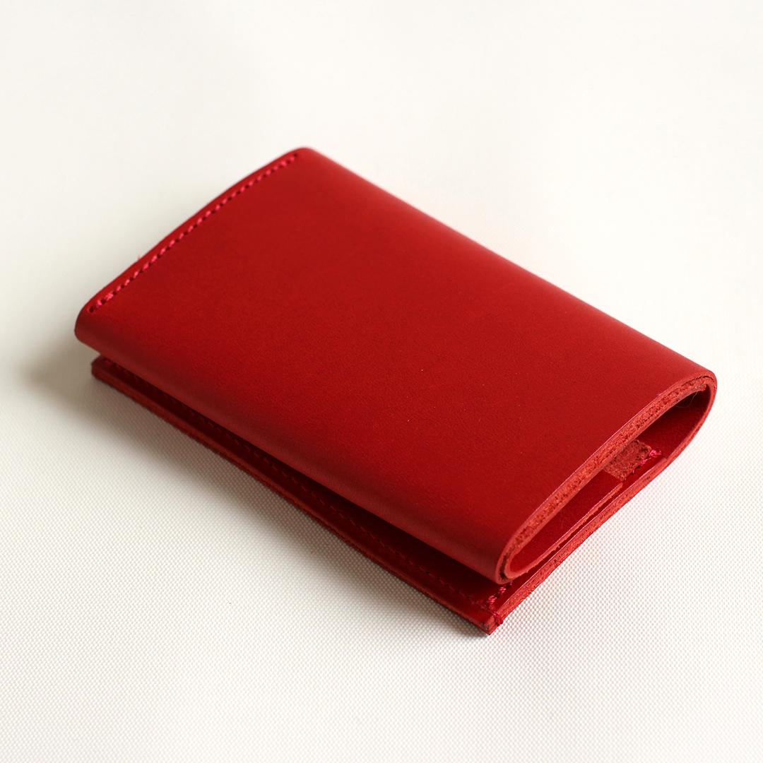財布 メンズ 二つ折り 本革 若者 キャッシュレス レディース シンプル 50 代 40 代 革 財布レディース レザー コンパクト カード 薄い 薄い財布 小さい 軽い 軽い財布 軽量／ m+/ミニ財布 straccio リスシオ・ブッテーロ レッド 1