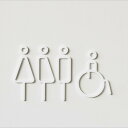 MOHEIM/RESTROOM SIGN 4pcs ホワイト