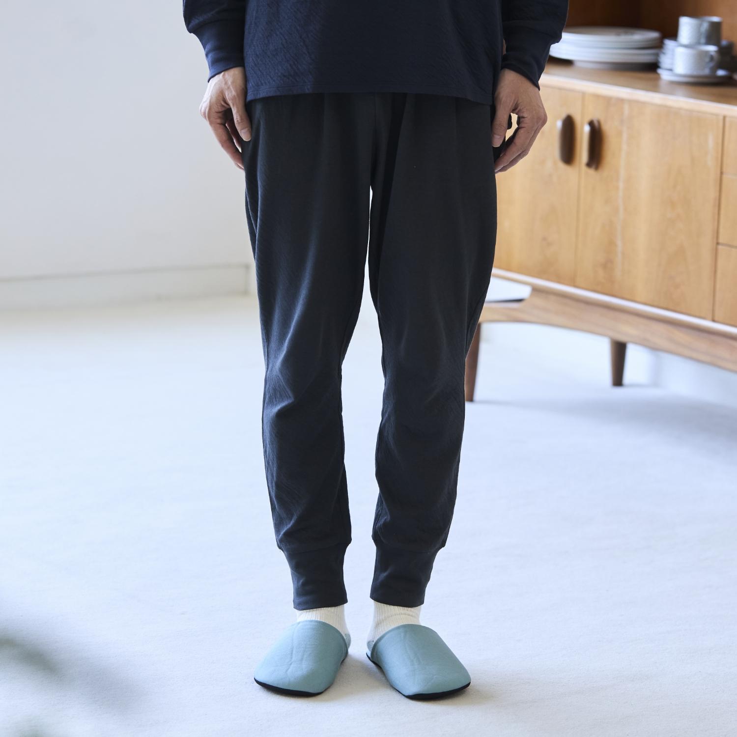 樂天商城 - 伸びるコットンガーゼのパジャマ兼ルームウェア パンツ メンズ