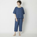 LINEN BASIC/リネンのパジャマ兼ルームウェア ネイビー / M