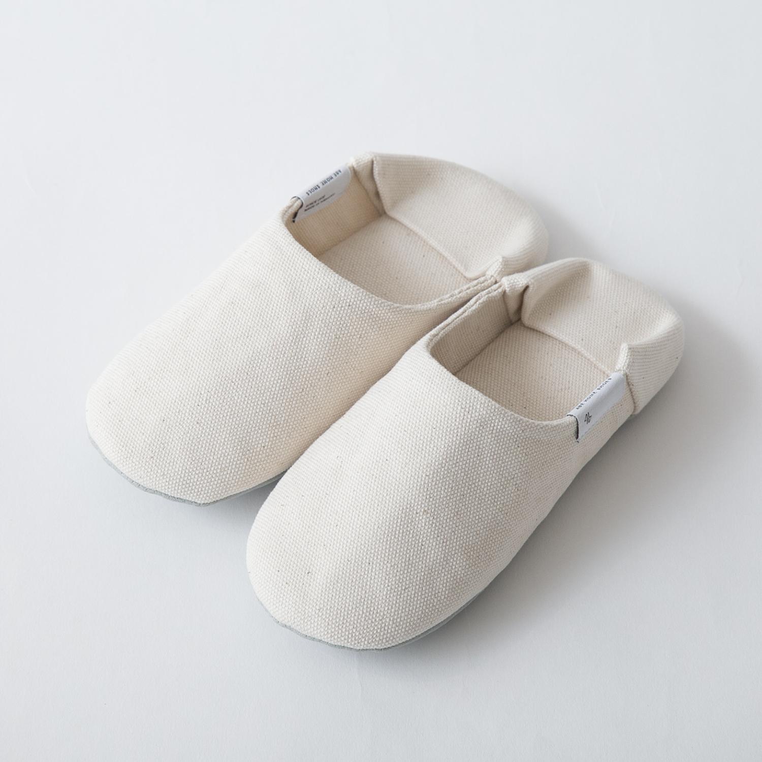 ABE HOME SHOES/帆布のバブーシュ Kids ナチュラル