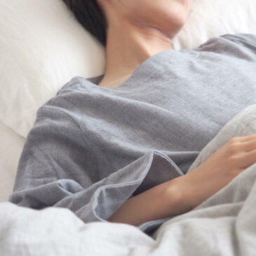 Kaimin Labo/雲ごこちガーゼストレッチ起毛パジャマ 無地長袖被り レディース ネイビー / LL