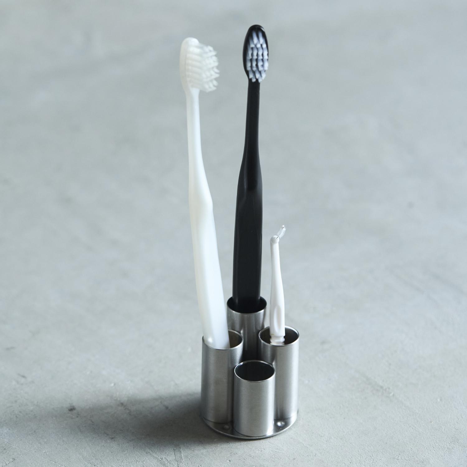 歯ブラシスタンド 歯ブラシホルダー 歯ブラシ 収納 ステンレス 燕三条/ Three Snow 新越ワークス/小さな歯ブラシ立て