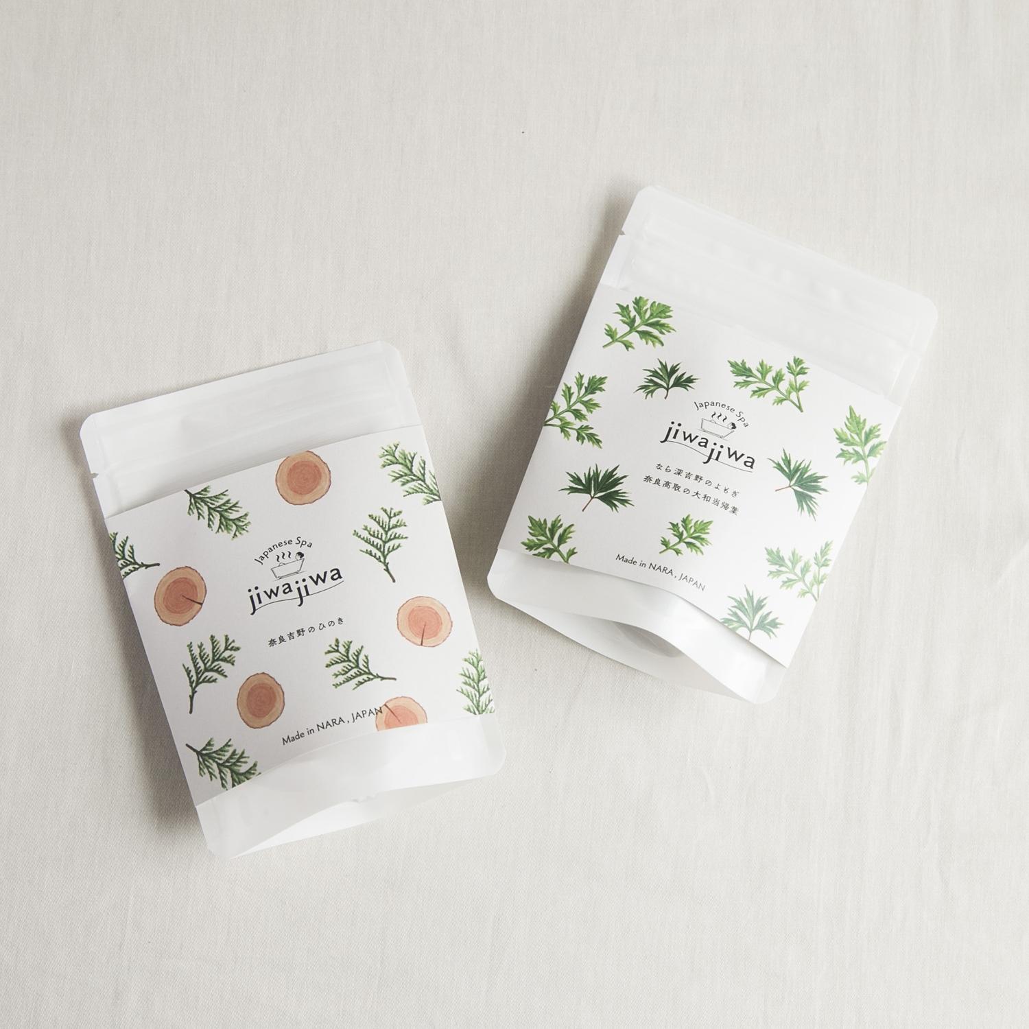 jiwajiwa/バスハーブ 2種セット よもぎ・大和当帰葉/吉野ひのき
