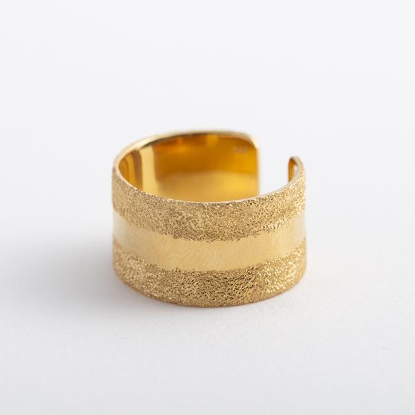 hatsuyume/diamond dust ring stripe Gold