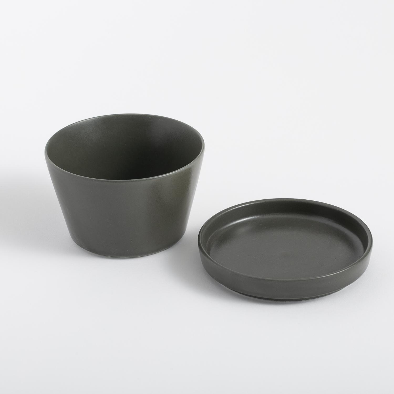 蓋つきうどんちょこ カーキグレー