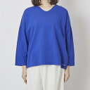 to touch/スーピマ裏毛ワイドTシャツ ブルー