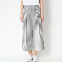 to touch/コットンリネンウェザータックパンツ ネイビーストライプ
