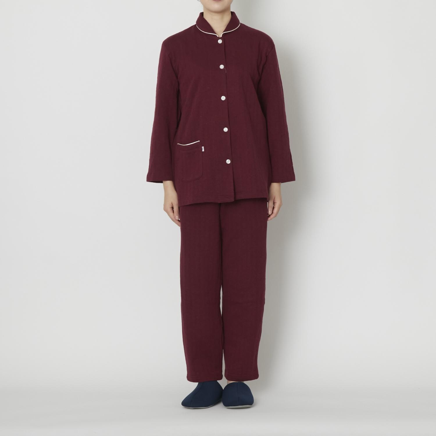 ニットキルトパジャマ レディース レッド / L