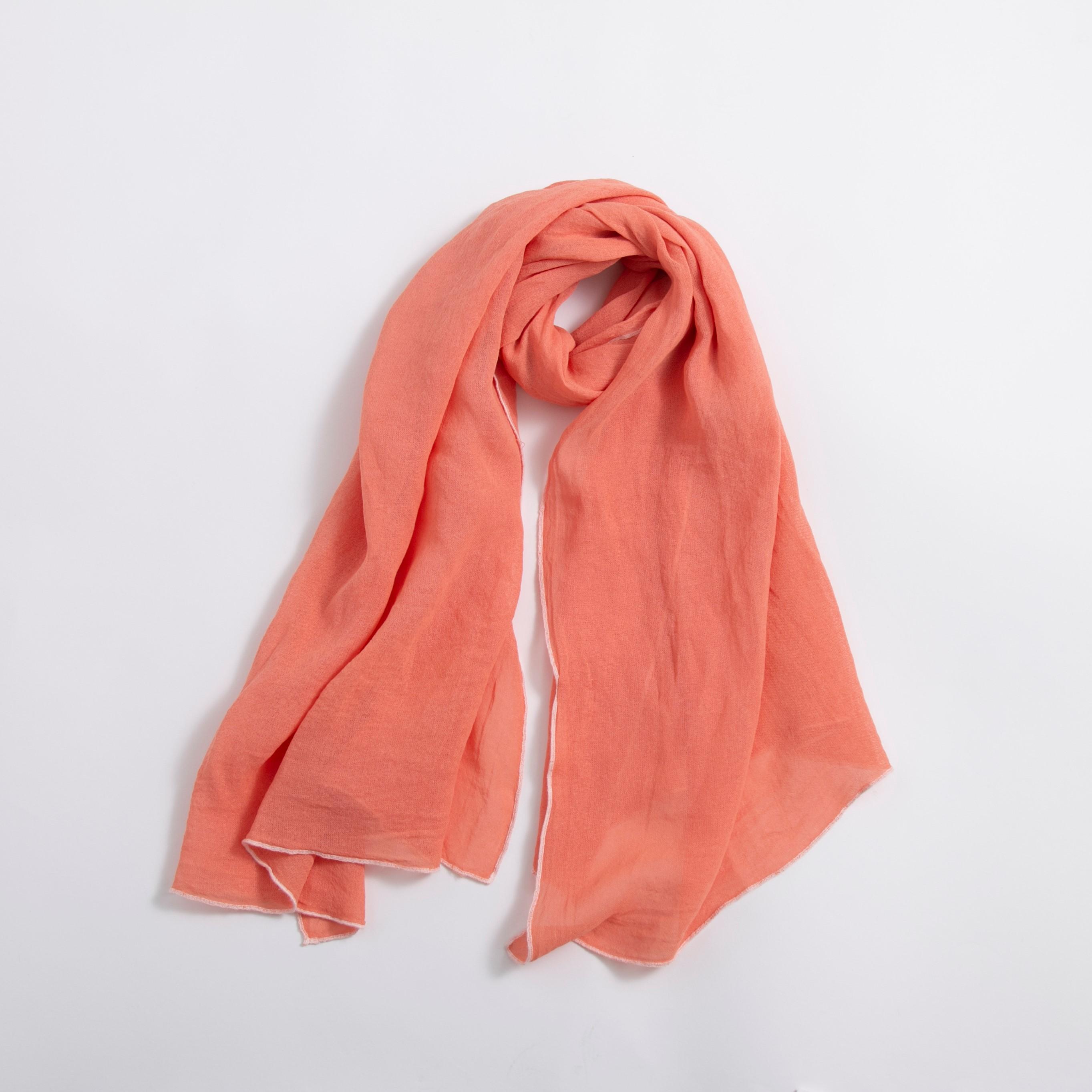 WASHI-TECH/和紙のストール 鮭色