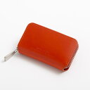 acte aider/イタリア革のミニ財布 オレンジ 右利き用