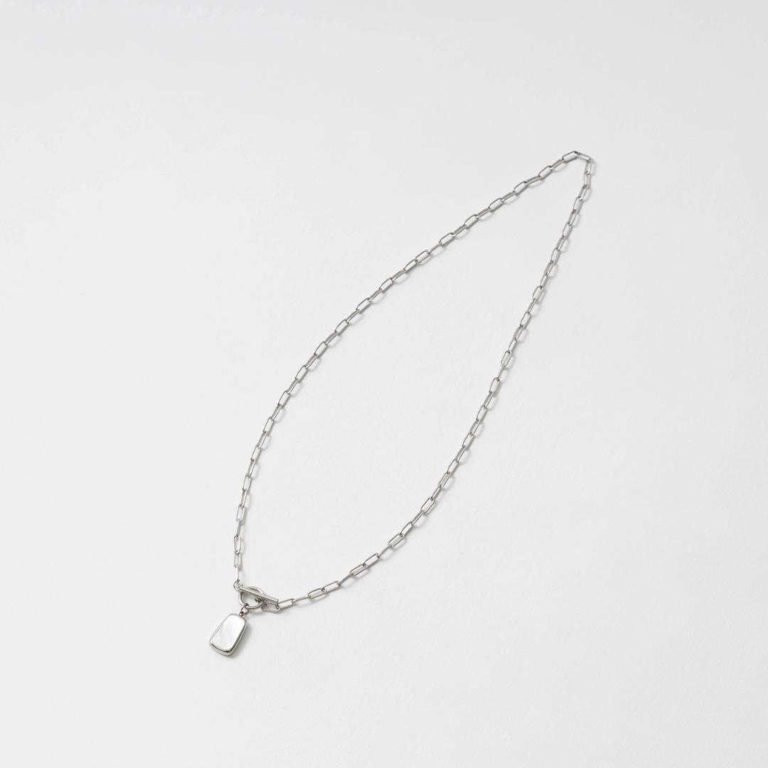 0910/mother of pearl stainless steel necklace С