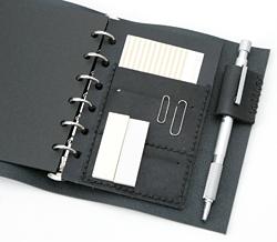 カードポケット ミニ6穴 手帳 牛革 レザー 革製品／ KAKURA/ミニ6穴 LEATHER CARD POCKET 2
