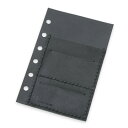 KAKURA/ミニ6穴 LEATHER CARD POCKET ブラック