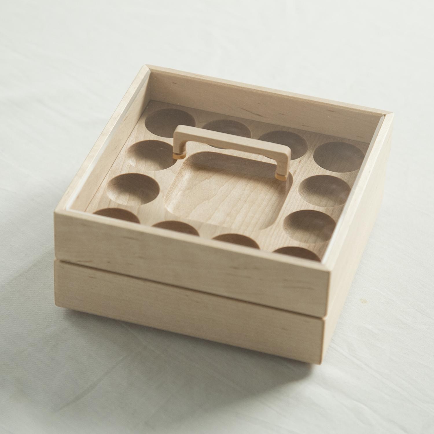 ジュエリーケース ネックレス ジュエリーボックス 木製 ジュエリー ケース アクセサリーケース アクセサリー 収納 おしゃれ 収納ボックス アクセサリートレイ 収納ケース 小物 引き出し トレー/ 丹野製作所/ジュエリーケース「かさね」2段セット メイプル