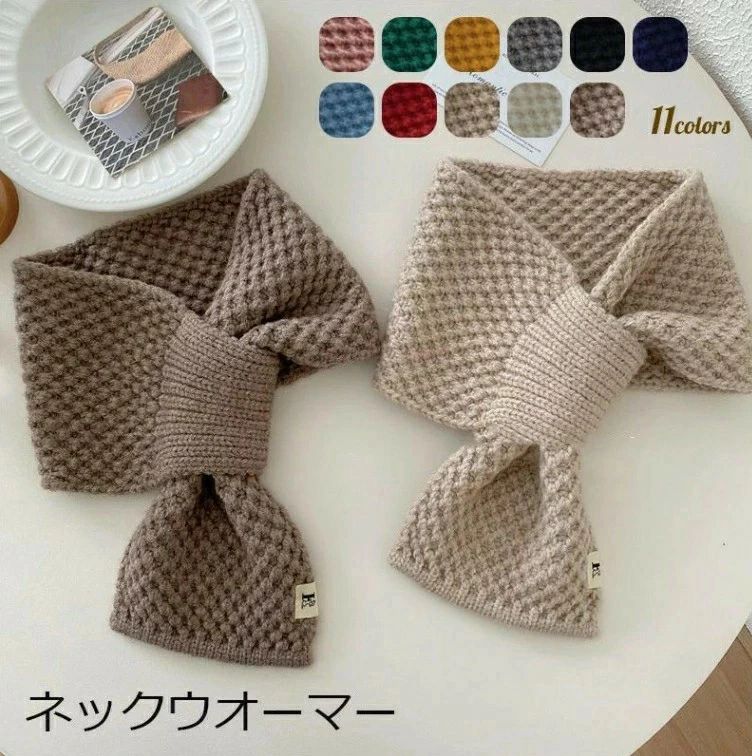 Rakuten - ネックウォーマー ミニ マフラー プチマフラー 差し込み マフラー 秋 冬 温活 カシミア 誕生日 ギフト プレゼント レディース かさばら