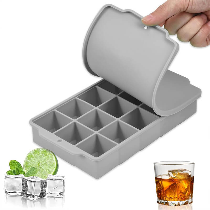 Rakuten - 「配送」2個セット シリコン 製氷皿 製氷器 四角氷 3.5cm シリコン製氷機 製氷ケース アイスキューブ 氷トレー ソフト取り出しやすい 1
