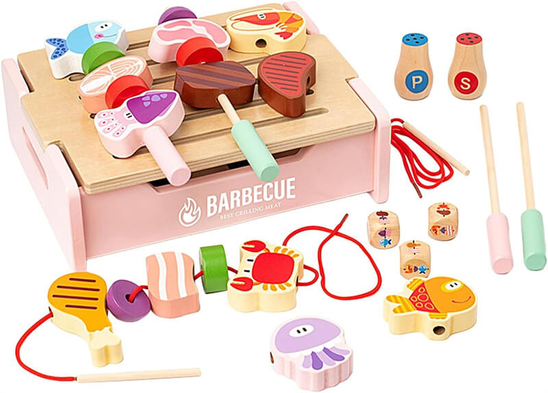 Rakuten - おままごと キッチンおもちゃ BBQおもちゃ バーベキュー セット 料理ごっこ遊び 食べ物 焼肉おもちゃ 子供向け 幼児 赤ちゃん 知育 親子