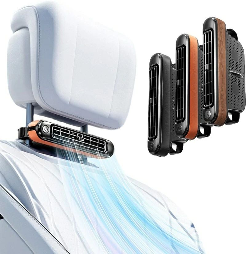 Rakuten - 車載 扇風機 座席ファン 車載扇風機 ヘッドレスト 強力扇風機 3階段調整可能 車用ファン ヘッドレストファン ネッククーラー USB給電 角