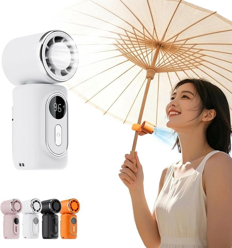 Rakuten - 【2026新登場 超コンパクト】クリップファン ハンディファン 130g超軽量 大容量 最大10時間連続使用 5段階風量調節 180°回転 卓上/手持